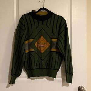 Vintage green western crewneck